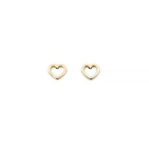 14K Gold heart earrings